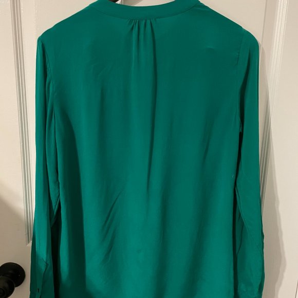 Banana Republic Teal Silk Blouse - Picture 4 of 7